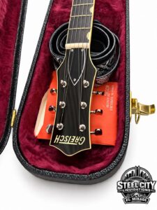 Gretsch headstock and strap detail