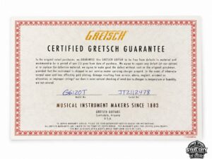 Accompanying Gretsch guarantee paperwork